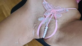 After fuck wife jerked off my dick on her pussy
