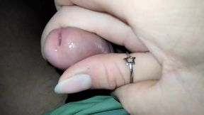 helping hand of stepsister, fucking and cumming in bald pussy decorated with red panties
