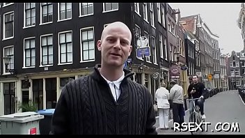 Concupiscent dude gets out and explores amsterdam redlight district