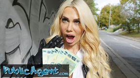 Public Agent featuring Tori Cummings's blowjob scene