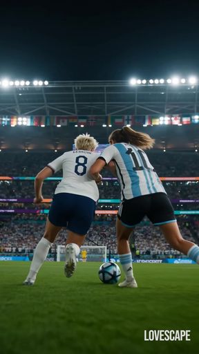 Blonde England vs Blonde Argentina Lesbian Clash (AI)
