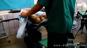 Nurse in latex gets bound and examined by a hot doctor