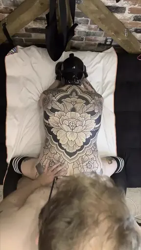 Intense Facefucking &amp; Anal Speculum Fun with Tattooed Wife