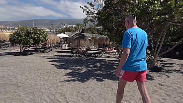 Horny Tattooed MILF Huge Boobs Fucks 2 Guys Vacation - Tit Cum Blast!