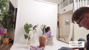 bts - bryan gozzling watches harley haze strip her tight outfit!