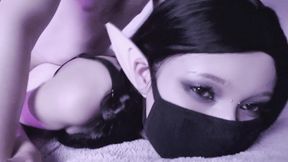 Slim Petite Brunette Elf-babe Rides Her BF's Dick Like Crazy After Hardcore Fuck