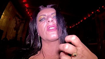 Dominant Vampire Gooning JOI. Big Tits, Black Leather, Smoking and Sparkling Claws