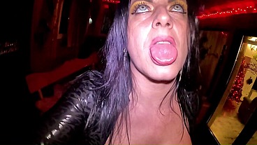 Dominant Vampire Gooning JOI. Big Tits, Black Leather, Smoking and Sparkling Claws