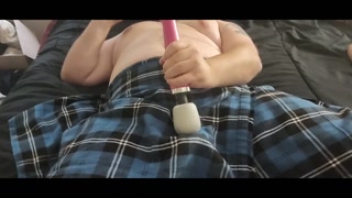 Dad bod in kilt first time with vibrator and huge dildo In big fat ass