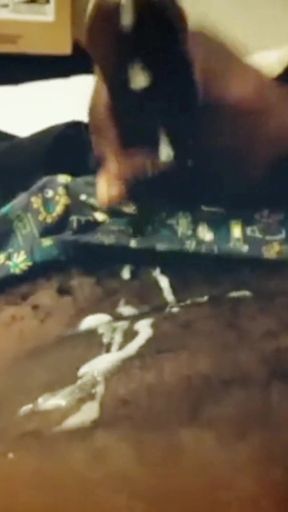 Stroking My Big Cock Amazing Long Cumshot