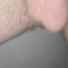 Stroking my throbbing cock