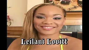 Ebony EXPERIENCED ONE Leilani Lovitt shows off her huge black butt and large ebony vagina