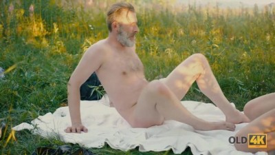 Real Teen Slut Fucked by Dirty Old Man in Public Park