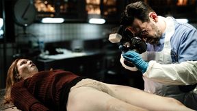 ”Exhausted horny coroner pounds a petite blonde MILF in his dreams”