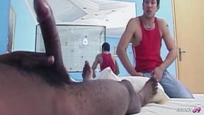 Ugly Black Shemale Karen Allen Gets Fucked in the Ass by Interracial Guys