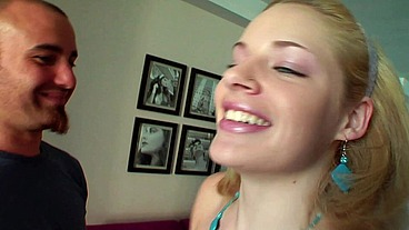 Ally Ann Deep Throats Then Rides Big Cock To Facial