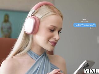 VIXEN Blue-Eyed Golden-haired Playgirl Avrora Meey Has Her Sights On Coworkers Thick Cock