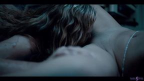 Blonde and Asian lesbians go wild in depraved roleplay scene