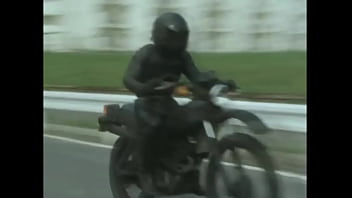 biker in leather