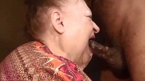 Gagging Granny Gets Down and Dirty at Home