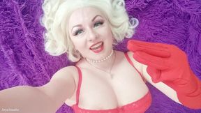 femdom female domination pov point of view video - sissy play: mistress in red lingerie arya grander