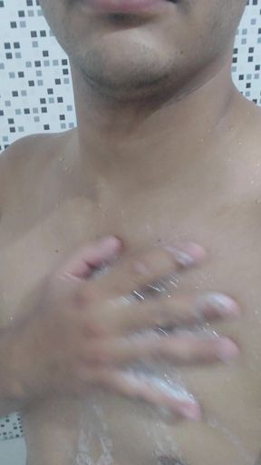 Bathing in the afternoon