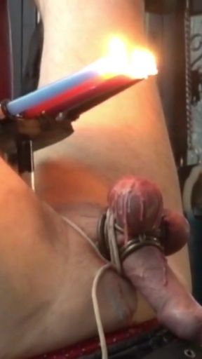 Inversion Hot Wax CBT by Dominatrix Lady Diva Cane   Clip 1