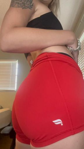Your reward: sweaty gym ass