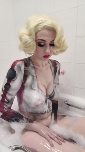 Nuka Cola Girl Body Paint Removal &amp; Dildo Fuck