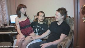 Sweet model teen Dasha is sucking a hard penis with passion