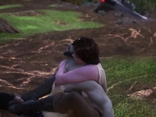 Zombie angel stroking legs to her zombie boyfriend - cums on boots [cg comics uncensored]