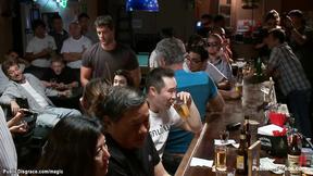 ”Petite takes big dick in booty in public”