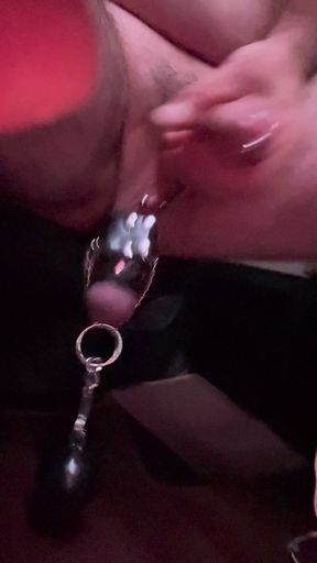 I stretch my balls with two weights