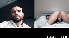 ”Gorgeous babe Athena Faris solo twat plays for stepfather”