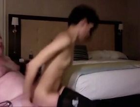 College girl gets pounded in stockings by older guy