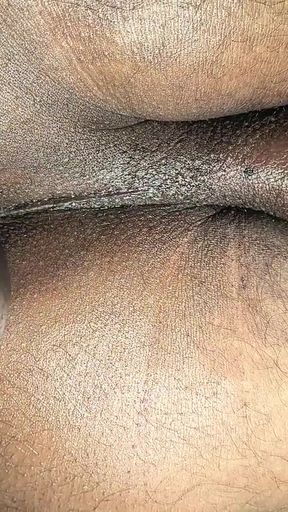 Close-up Deep BIG Butt Plug Masturbation Indian Brown  Tight Pink Asshole   Clip 1