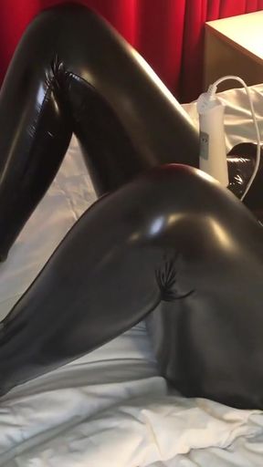 Epic moment from &quot;Transparent Heels, Vinyl Leggings, Spandex Feet Masturbation&quot;