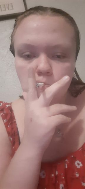 Morning cig after shower