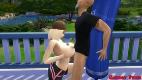 Anime ecchi Cap 12 el maestro roshi entrena a todas las chicas y al fina logra follarse a una de sus alumna como a el le gusta folla anal