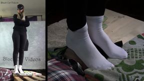 facebox trample white socks by Alice (two views)