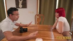 CuckHunter Hot MILF Redhead Wife Samantha Sinz Test a BBC For a Role CuckHunter IR porn video
