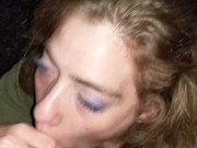 College Teen gets Quick Blowjob on the Quad After Party