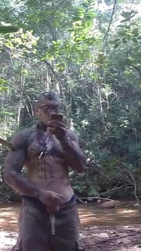 Handjob in the Waterfall Cumming with Soft Cock