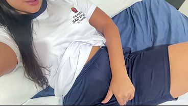 Hot Latina student caught wanking and sharing with teacher