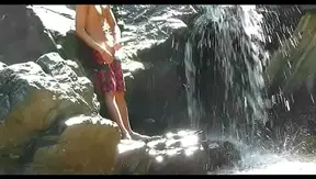 Soaked Hard: Hot Gay Cam Show Under the Waterfall – 18+