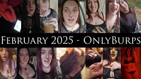 February 2025 - OnlyBurps Compilation - Casual Girl Next Door Relaxing at Home BBW Belching in Pajamas Dressed Nice Indoors Outdoors Car Coffee Rain