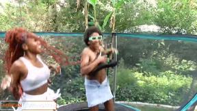 Ebony Besties With Big Tits Lick & Grind