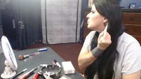 MILF Mid Make up Cigarette Smoking