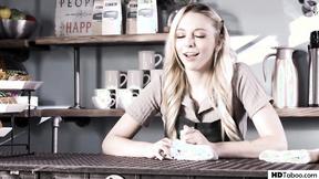 ”Natural Hot Girl Waitress & Her BF Fucking In A Bar”