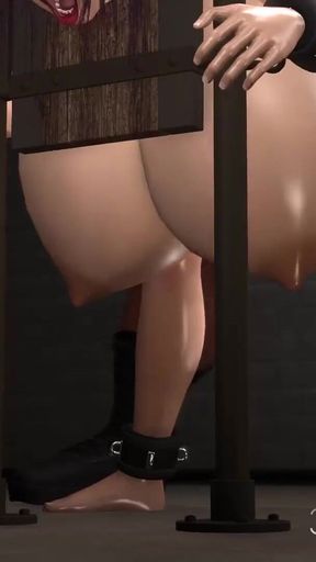 Master slave bangs hard a big titted sexy brunette in prison